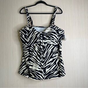 NWT Raisins Curve Zanzibar Underwire Tankini Top 24W